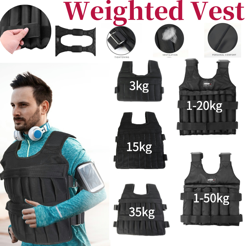 Running Gear Jacket - 3/15/35kg Workout Weight Jacket Adjustable Exercise