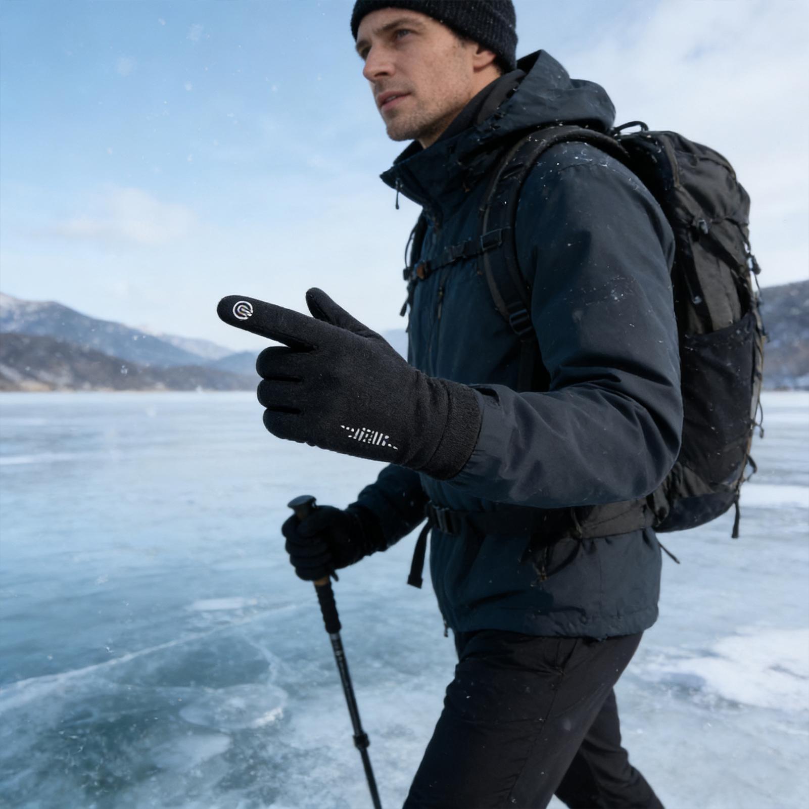 Warm Cycling Gloves Full Finge - Running Gear Cold Weather review and price
